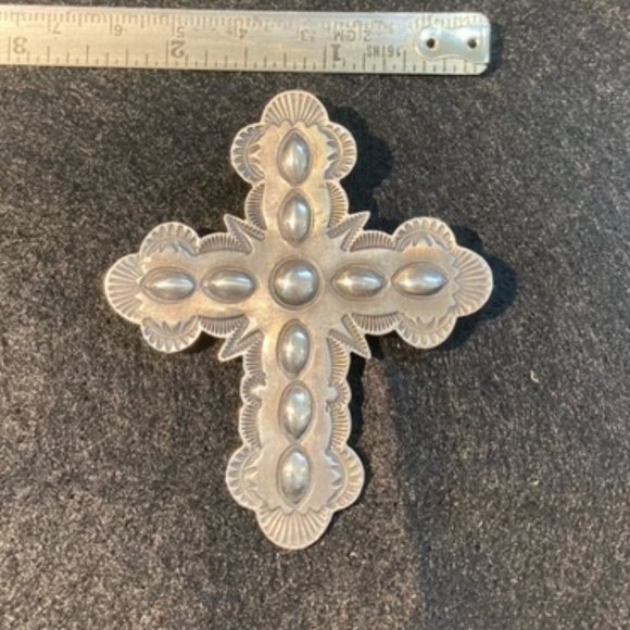Native American Sterling Silver Cross/Pendant - Picture 6 of 7